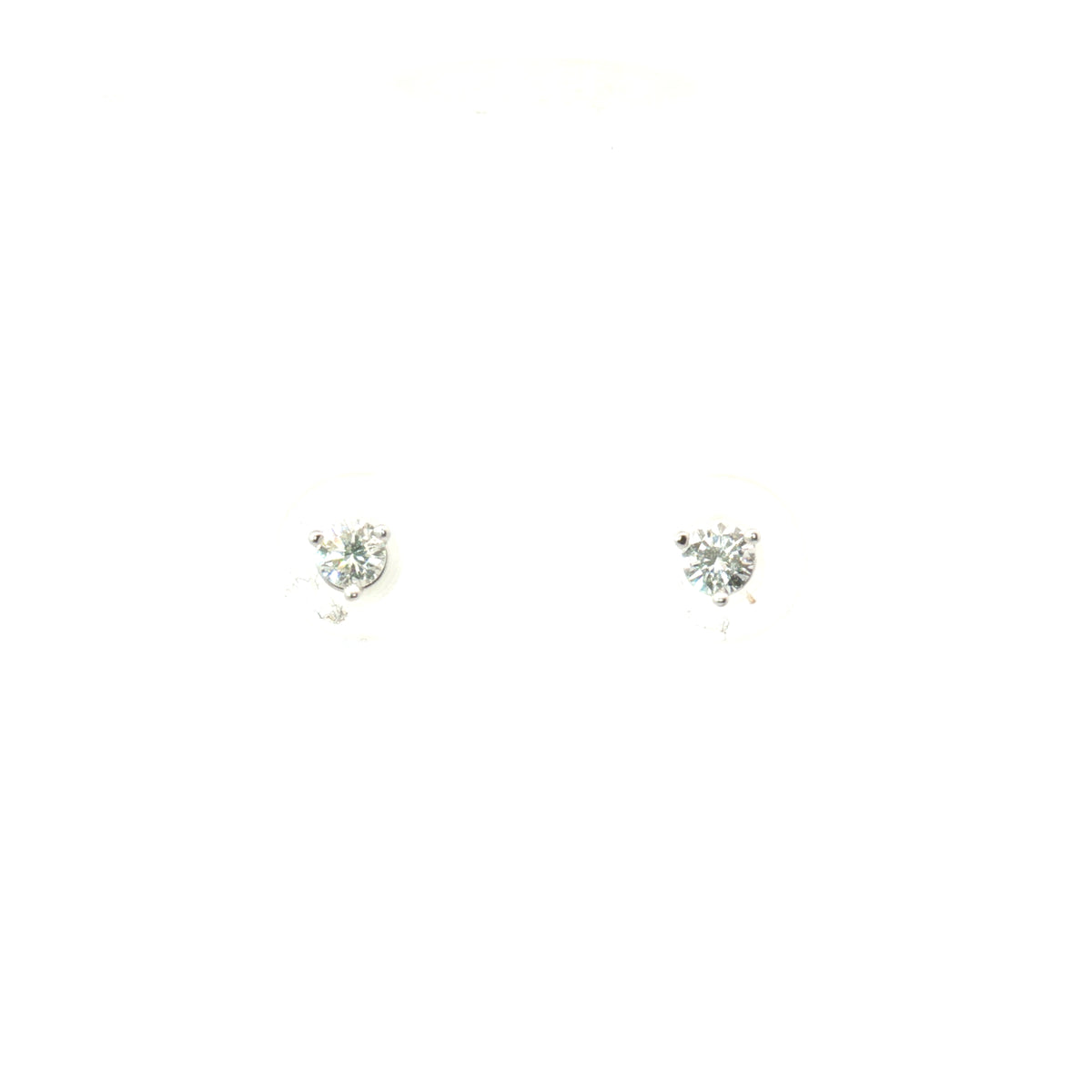 White Gold Quarter Carat Diamond Stud Earrings