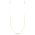 Roberto Coin Yellow Gold Diamonds By The Inch 5 Station Bezel Necklace