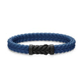David Yurman Black Titanium Chevron Blue Rubber Bracelet