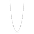 Roberto Coin White Gold Dogbone Seven Station Diamond Necklace