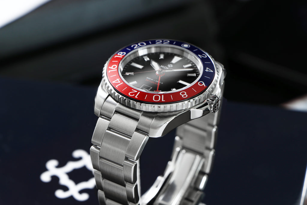 MONTA Skyquest Blue and Red Swiss Watch