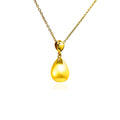 Gold Plated Double Pear Pendant Necklace