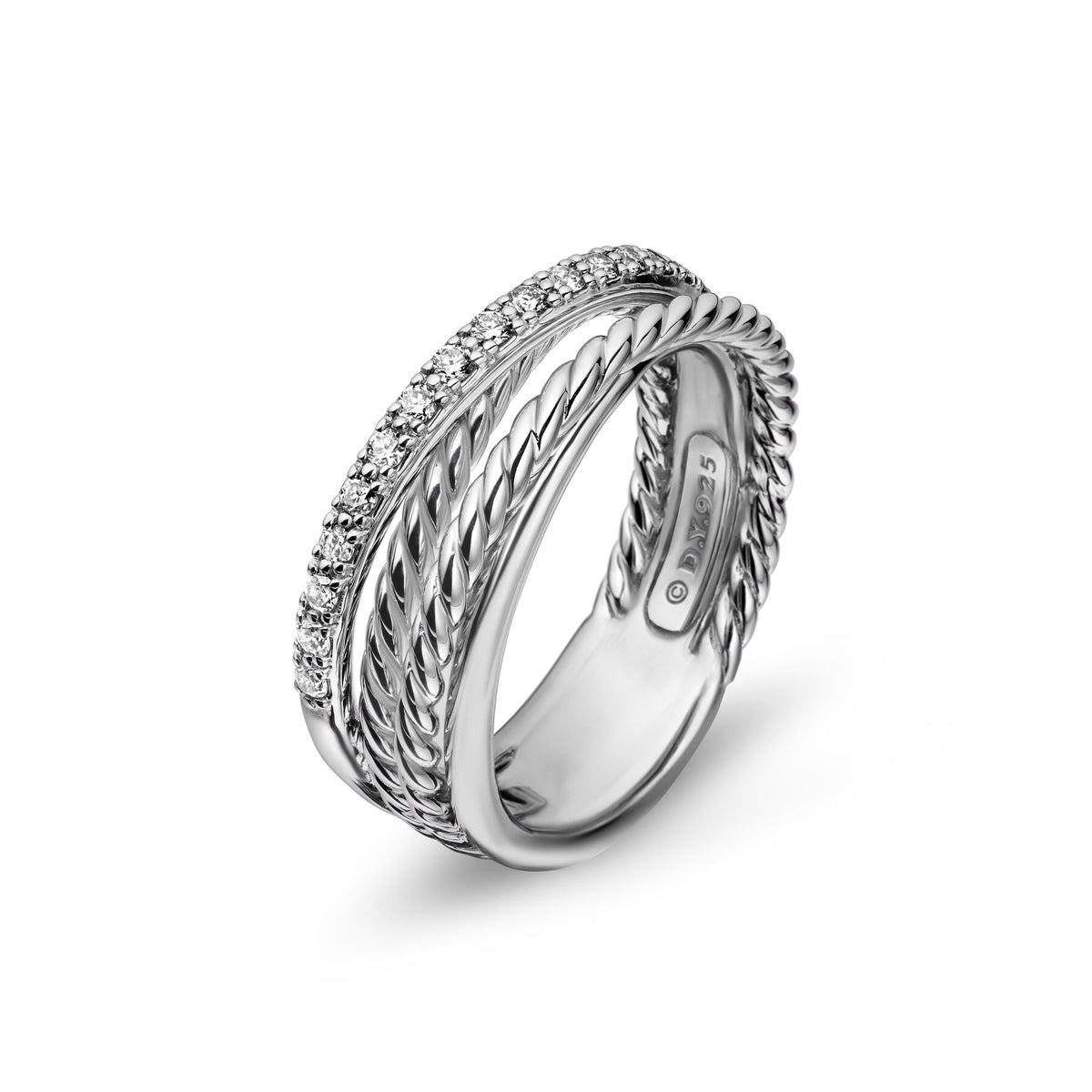 David Yurman Sterling Silver Small Crossover Ring