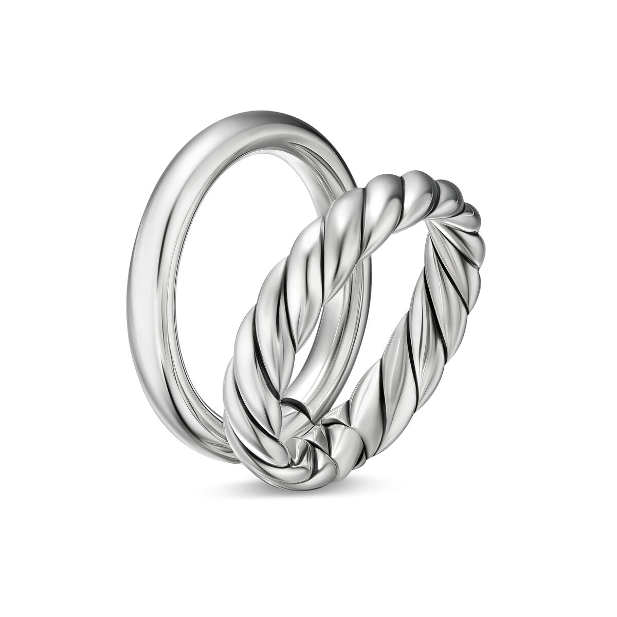 David Yurman Sterling Silver Mercer 2-Row Ring