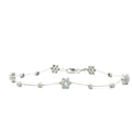 Estate White Gold Diamond Flower Bracelet