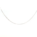 Estate White Gold Thin Box Chain 18 Inches