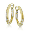 Simon G Yellow Gold Clio Diamond Hoop Earrings