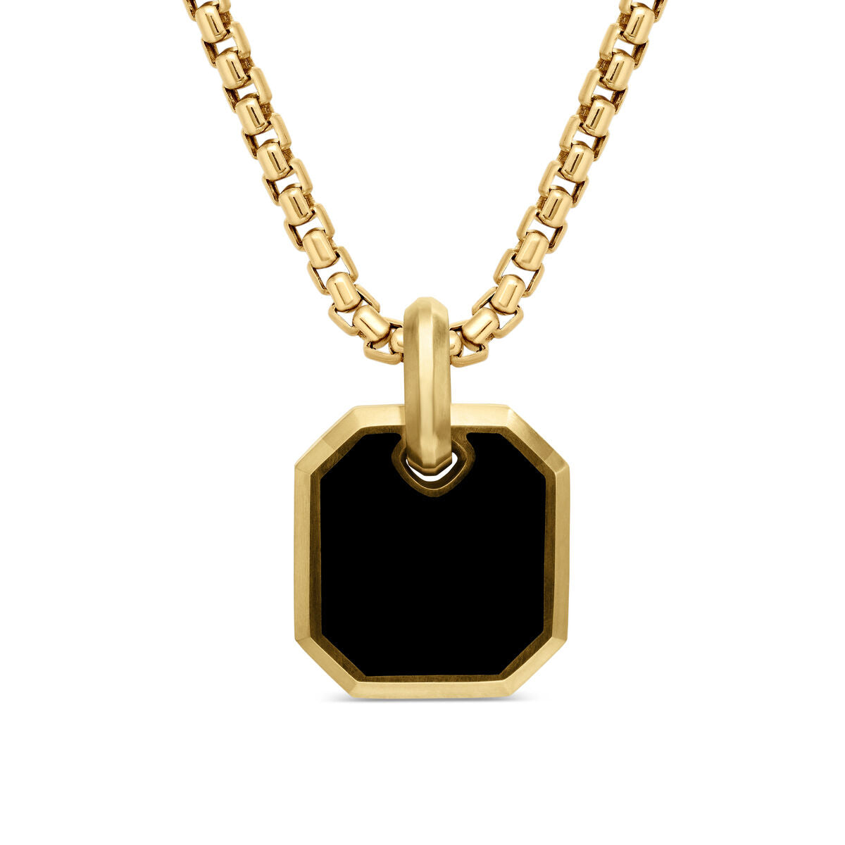 David Yurman Yellow Gold Black Onyx Roman Amulet Enhancer