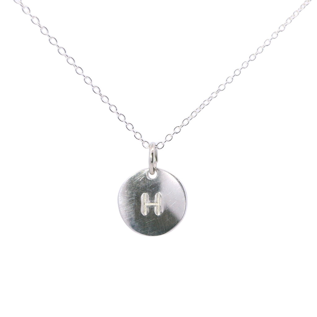 Sterling Silver Customizable Disc Pendant Necklace