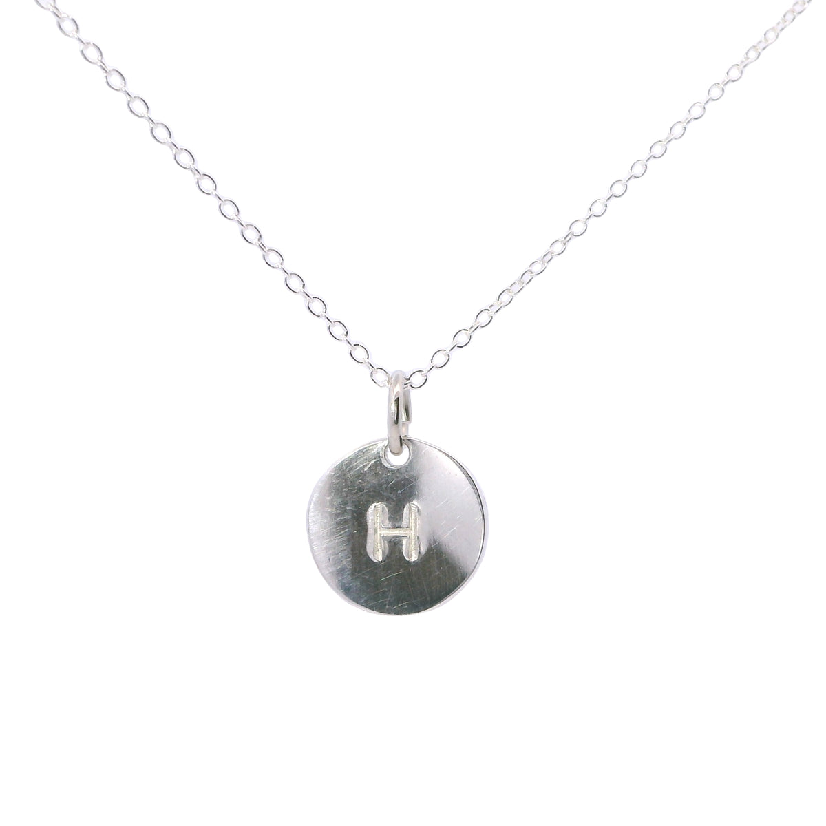 Sterling Silver Customizable Disc Pendant Necklace