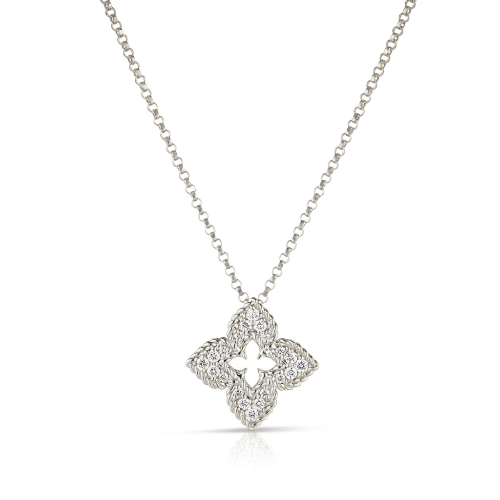 Roberto Coin Venetian Princess Diamond Flower Necklace