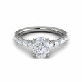 Vlora Baguette Diamond Cathedral Engagement Ring