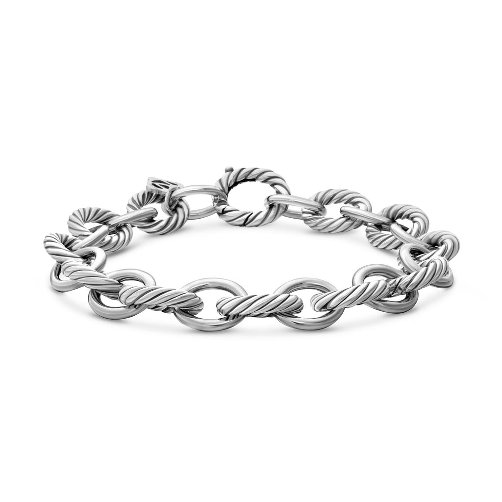 David Yurman Sterling Silver Oval Link Chain Bracelet