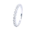 White Gold Milgrain Edge Diamond Wedding Band