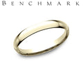 Benchmark Yellow Gold Dome Comfort Fit Wedding Band