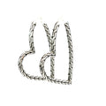 Estate John Hardy Sterling Silver Heart Hoops