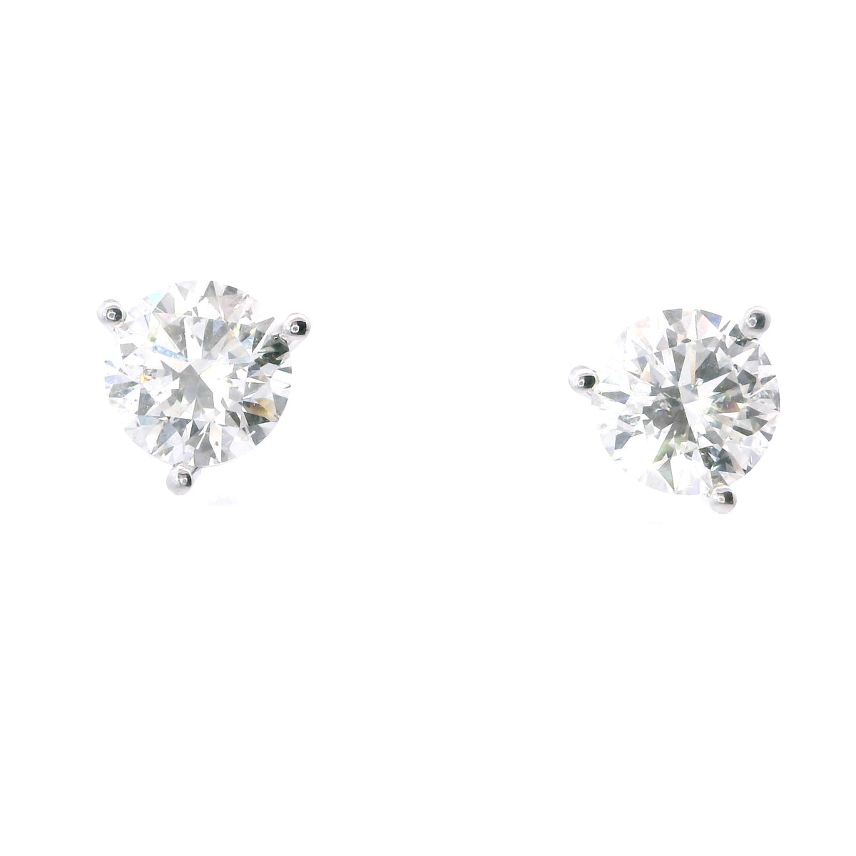 White Gold Diamond Martini Stud Earrings