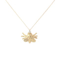 Estate Yellow Gold Bee Pendant Necklace