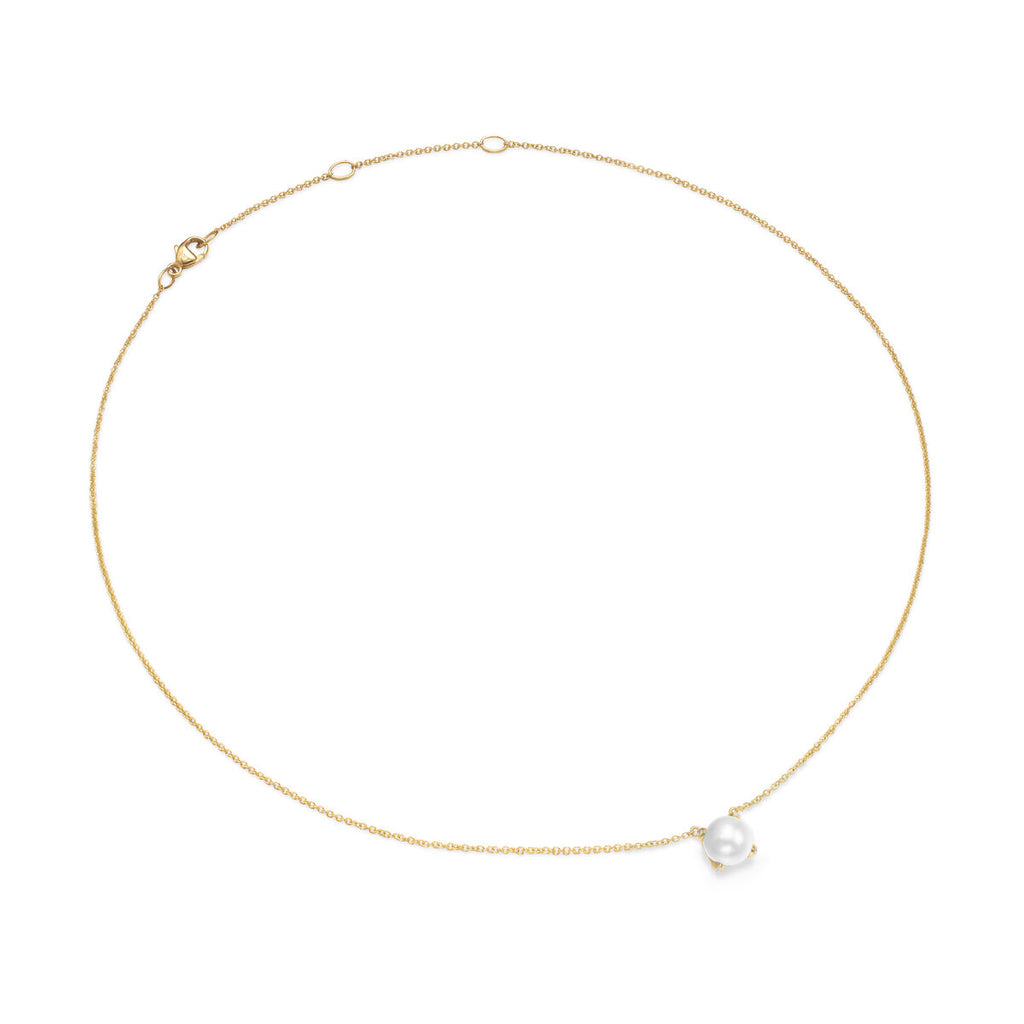 David Yurman Yellow Gold Pearl Classics Pendant Necklace