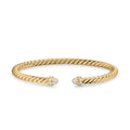 David Yurman Yellow Gold Cablespira Flex Diamond Bracelet