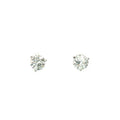 White Gold One and a Half Carat Diamond Stud Earrings