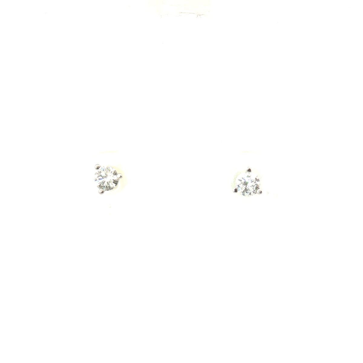 White Gold Petite Diamond Stud Earrings