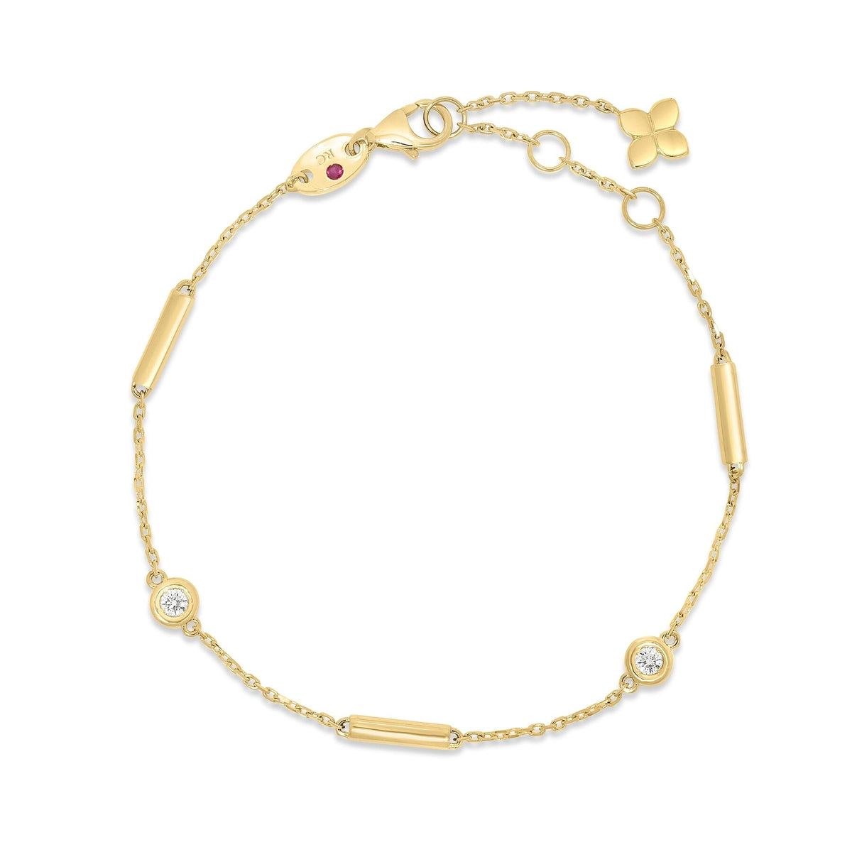 Roberto Coin Diamonds by the Inch Gold Bar Bracelet