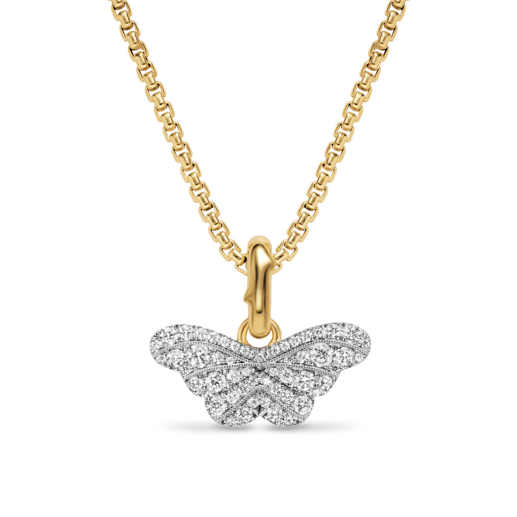 David Yurman Gold Diamond Butterfly Amulet