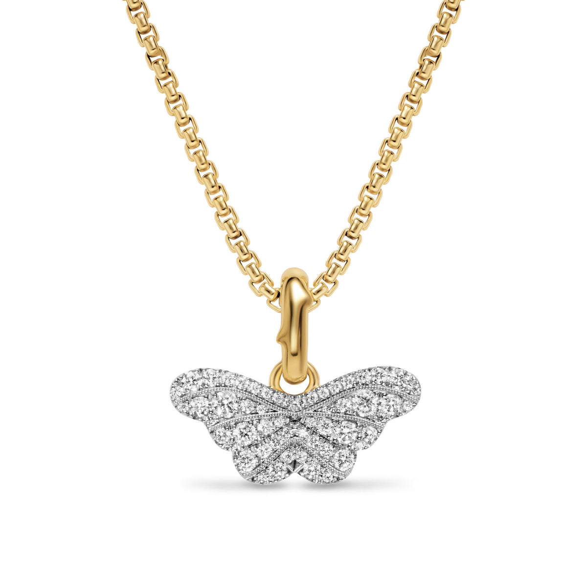 David Yurman Gold Diamond Butterfly Amulet