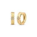 Roberto Coin Yellow Gold Love in Verona Diamond Hoop Earrings