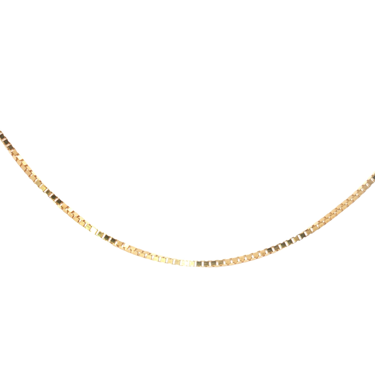 Estate Yellow Gold Box Chain 20 Inches