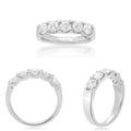 White Gold Five Stone Diamond Wedding Band