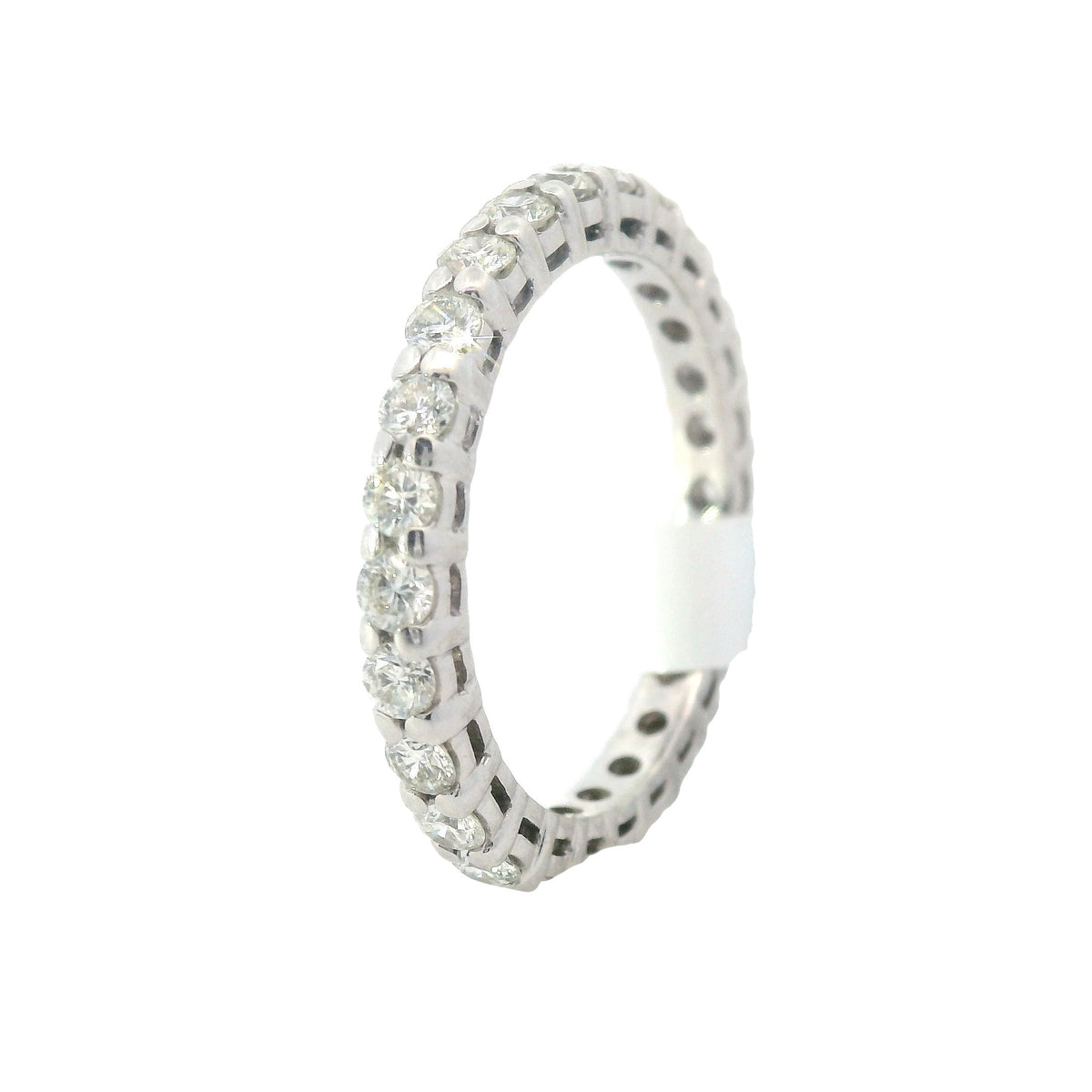White Gold Round Diamond Eternity Wedding Band