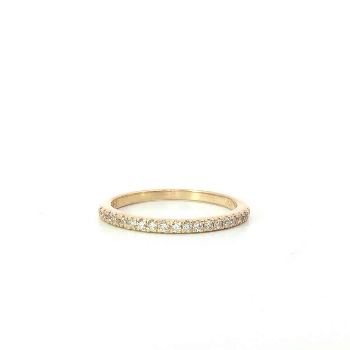 Estate Yellow Gold Petite Diamond Band
