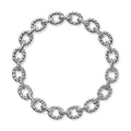David Yurman Sterling Silver Sculpted Cable Oval Link Necklace