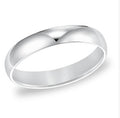 White Gold Low Dome Comfort Fit Wedding Band