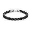 David Yurman Sterling Silver and Stainless Steel Box Chain Bracelet with PVD Coating