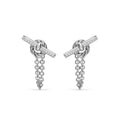 David Yurman Sterling Silver Mercer Petite Toggle Earrings with Diamonds