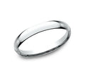 Benchmark White Gold 2.5 mm Dome Comfort Fit Classic Wedding Band