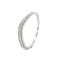White Gold Milgrain Curve Diamond Wedding Band