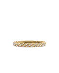David Yurman Yellow Gold Petite Pavé Diamond Band