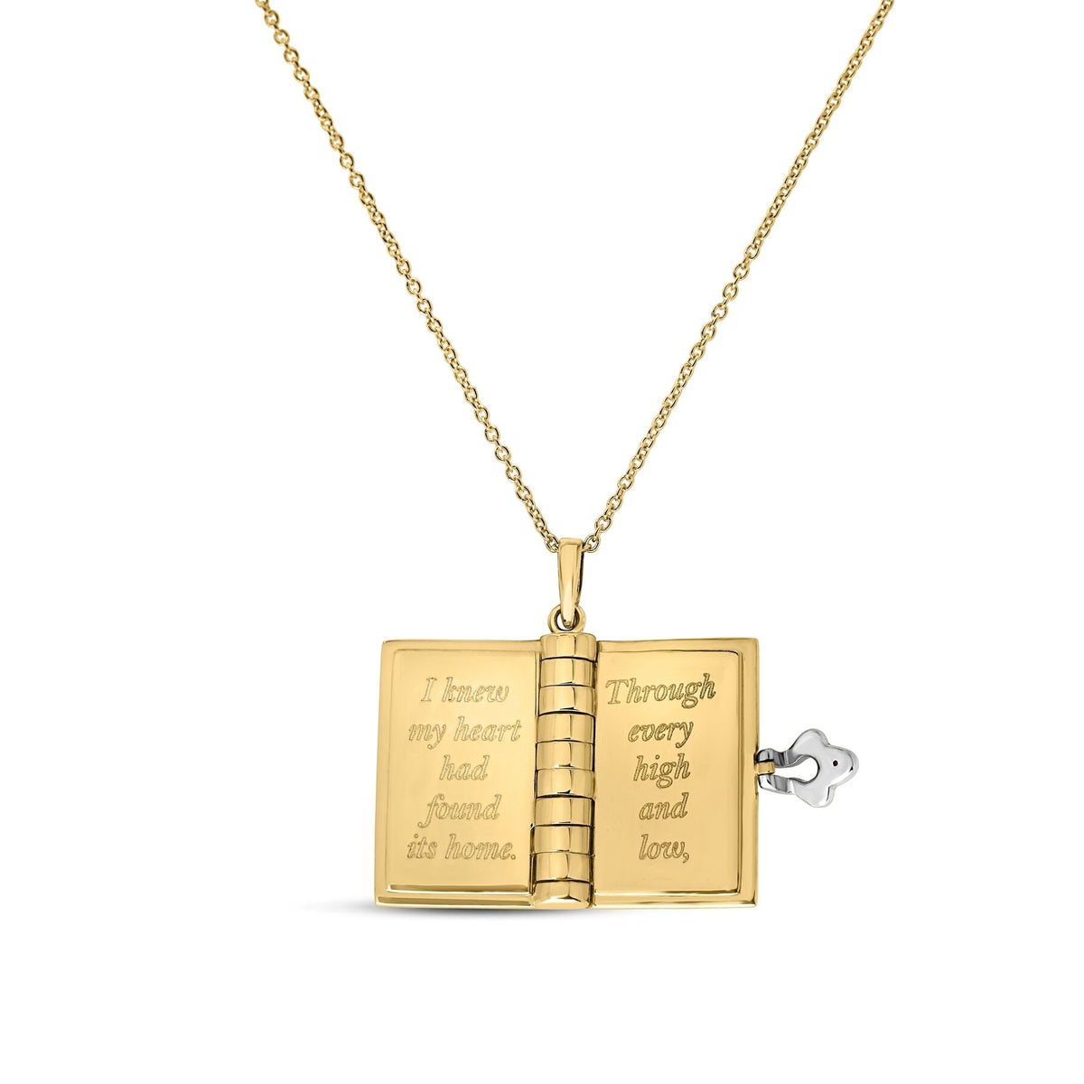 Roberto Coin Yellow Gold Love Book Necklace