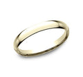 Benchmark Yellow Gold 2.5 mm Domed Comfort Fit Classic Wedding Band