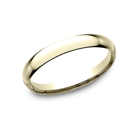 Benchmark Yellow Gold 2.5 mm Domed Comfort Fit Classic Wedding Band