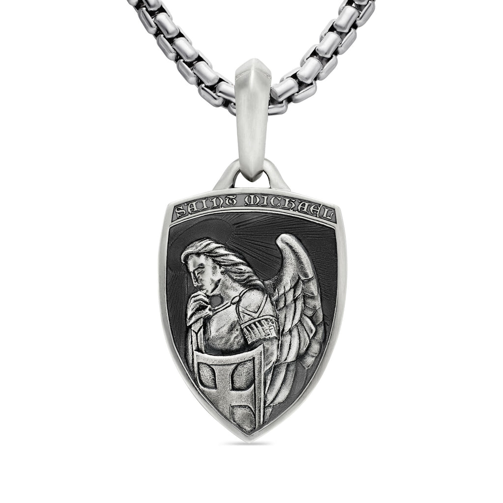 David Yurman Sterling Silver Saint Michael Amulet Enhancer