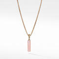 David Yurman Yellow Gold Pink Opal Barrel Charm Enhancer
