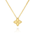 Roberto Coin Yellow Gold Small Princess Flower Pendant Necklace