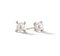 David Yurman Sterling Silver Small Cable Pearl Stud Earrings