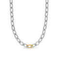 David Yurman Sterling Silver Madison Necklace Yellow Gold Link