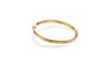 Yellow Gold Plated Sterling Silver Sculpted Twist Finish Bangle Bracelet